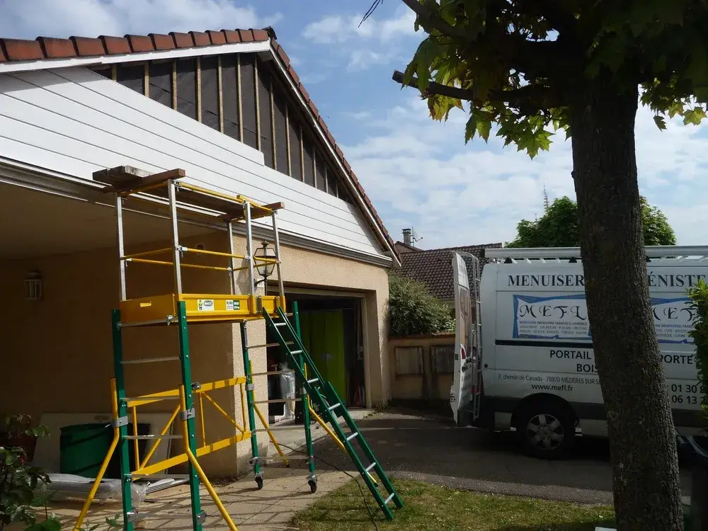 Habillage pignon en bardage bois